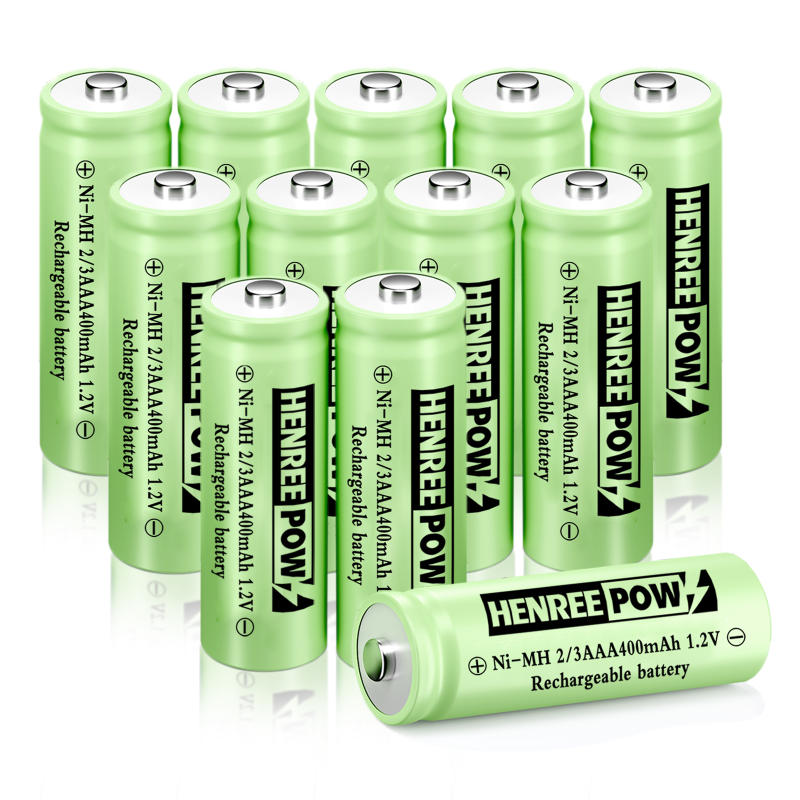 Henreepow 1.2V 600mAh AA Ni-MH uppladdningsbara batterier