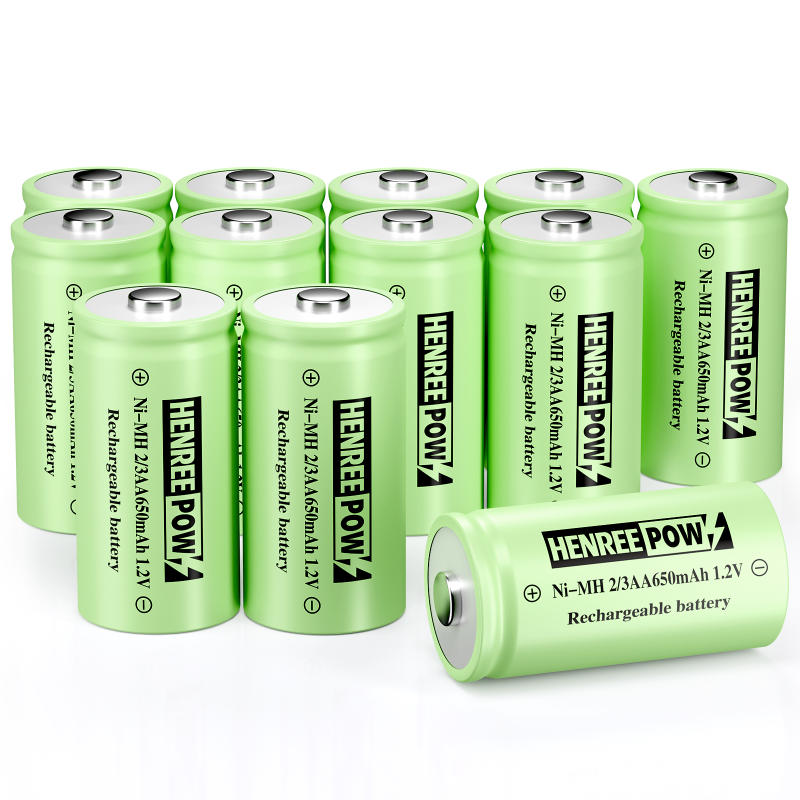 Henreepow 1.2V 600mAh AA Ni-MH uppladdningsbara batterier