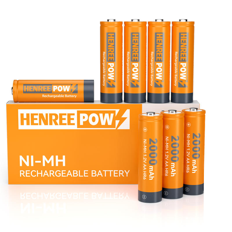 Henreepow AA 2000mAh 1.2V Högkapacitet Ni-MH laddningsbart batteri